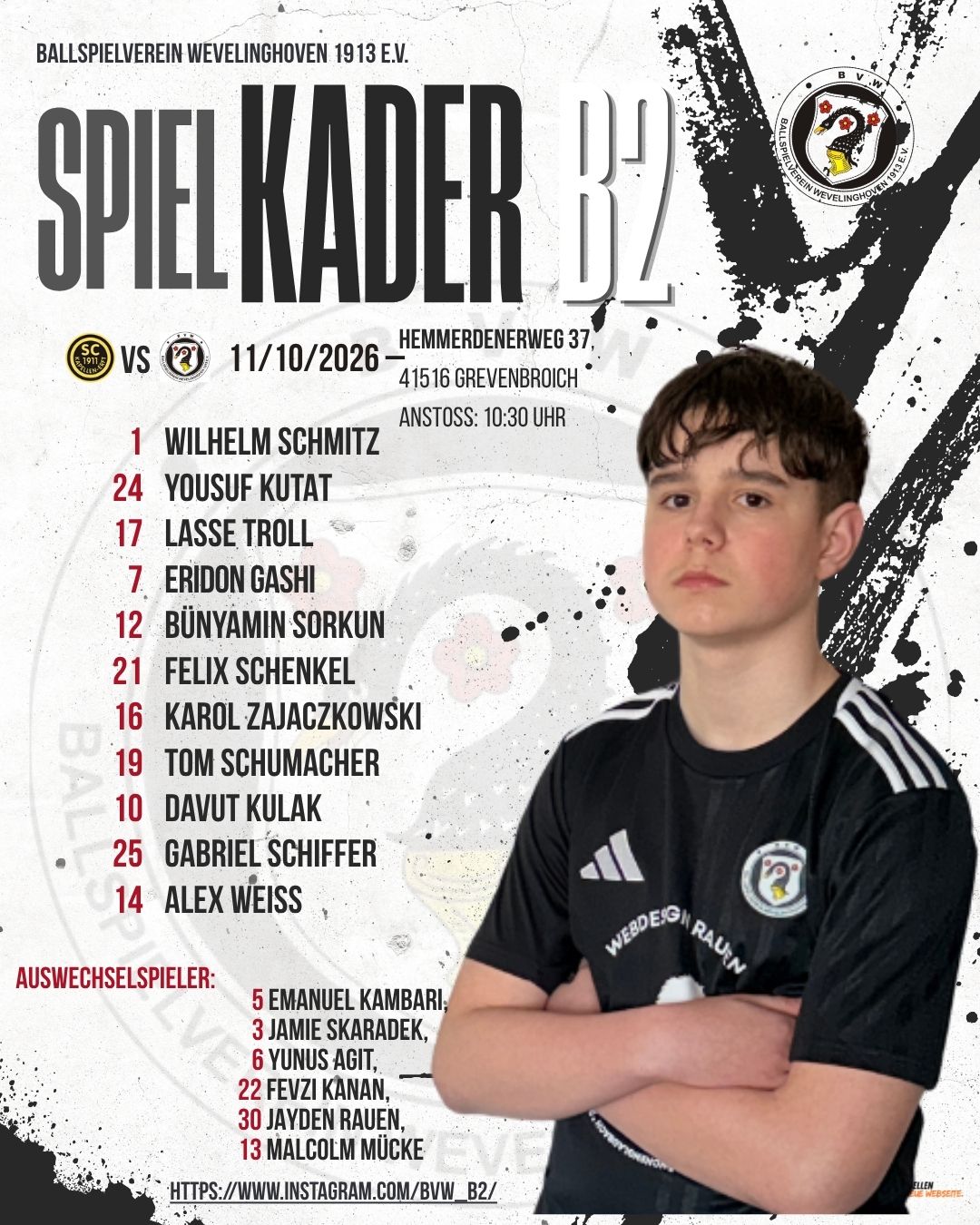 Kader BVW gegen Kapellen