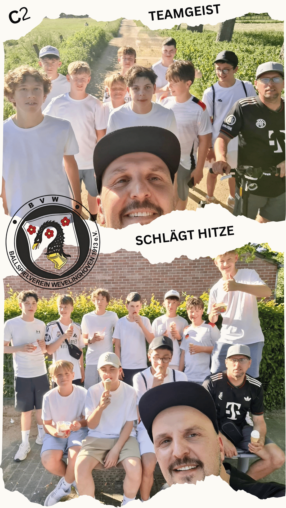 Kind, das Sport auf Rasen spielt